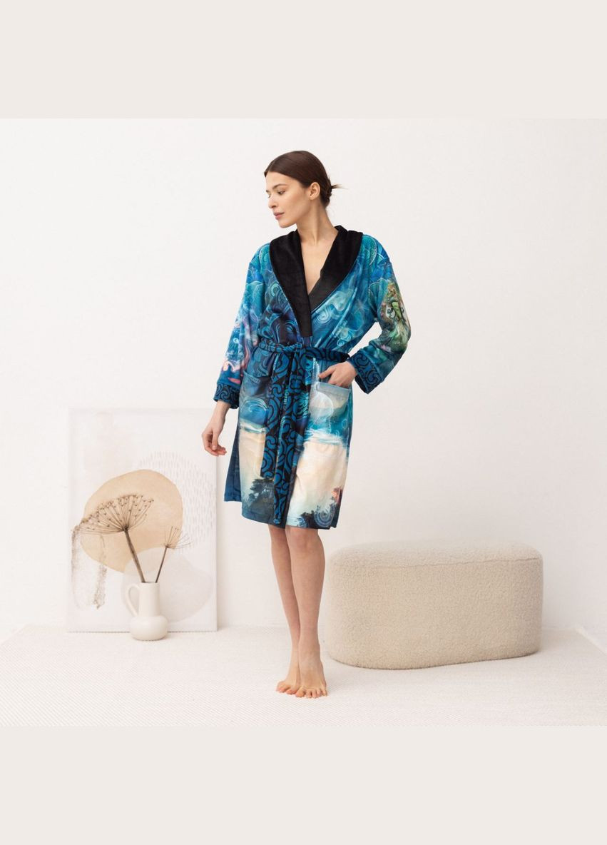 Халат жіночий з плюшевого велюру ексклюзивний Bharata 18350 ML FlexDress (336767207)