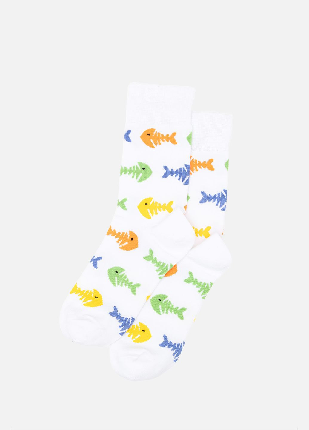 Чоловічі високі шкарпетки з візерунком колір білий ЦБ-00245285 Yuki (286761454)