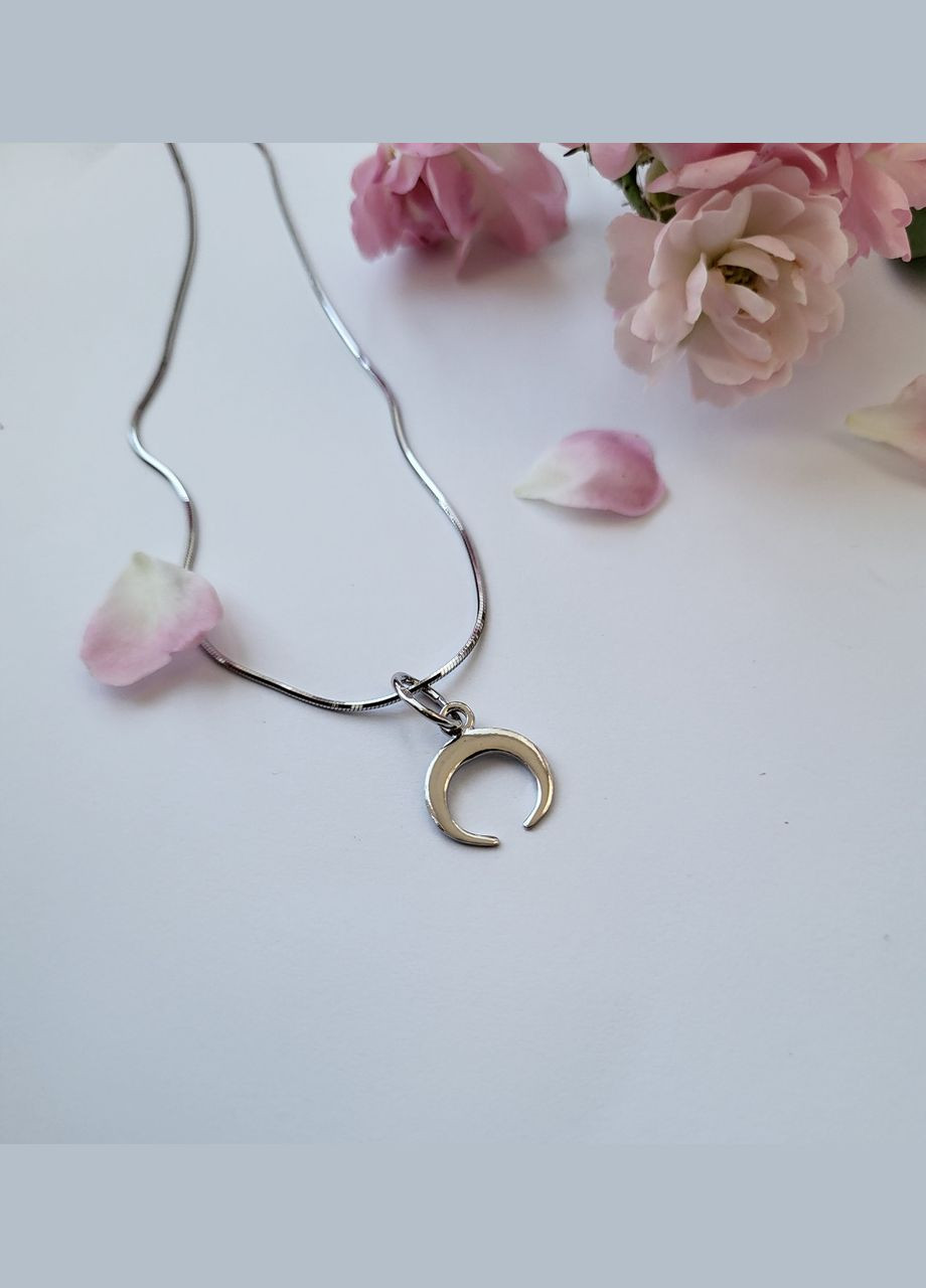 Срібна підвіска оберіг амулет маленька Лунниця без каміння срібло 925 проби Родоване 3273р 0.60г No Brand (306741513)