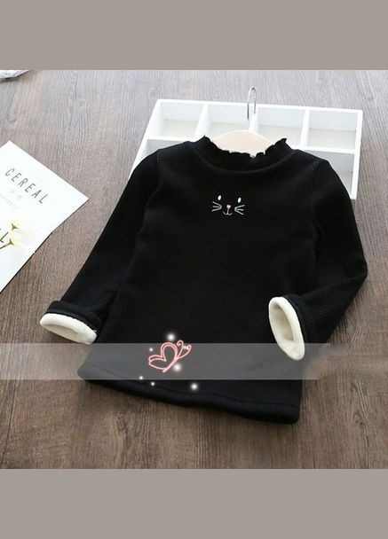 Утепленная кофта для девочки Cat черная 1988, Размер 100 No Brand (303613073)