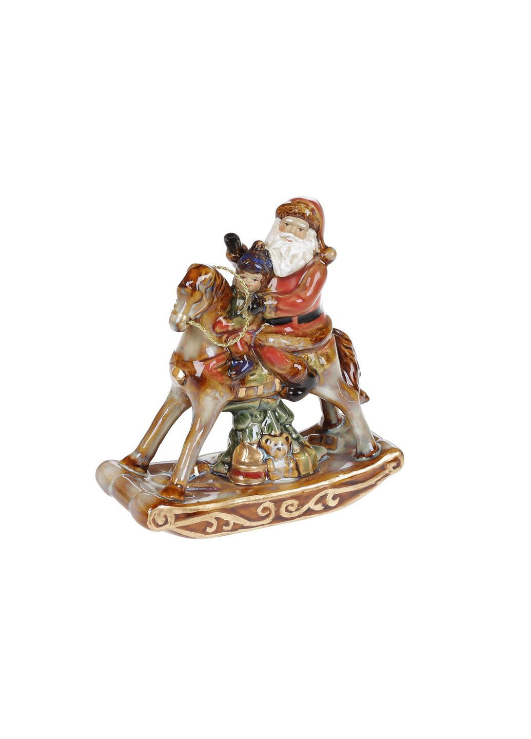 Декоративная керамическая статуэтка Санта на коне, 13*5.5*14см Home Decor (370367842)