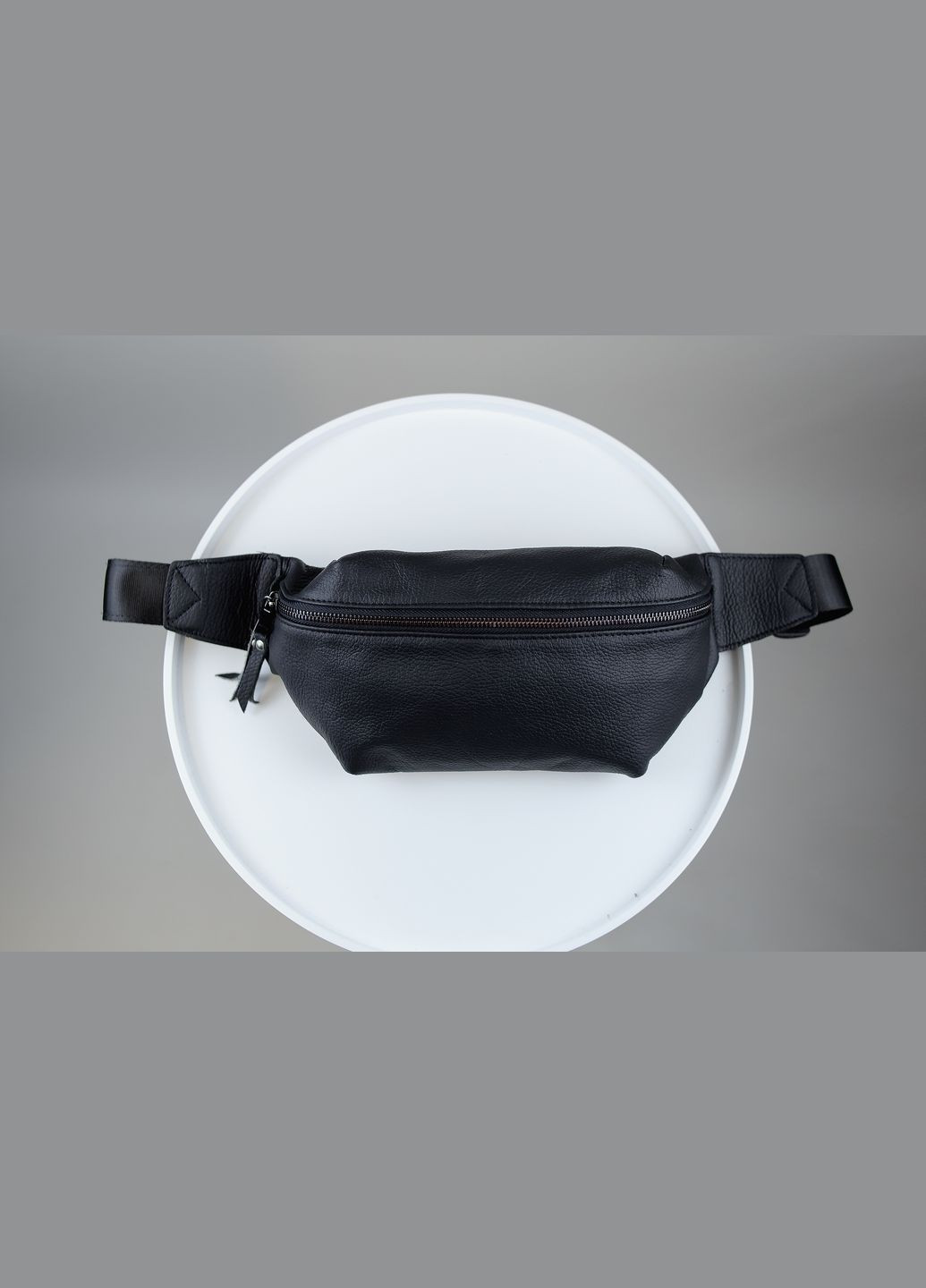 Сумка мужская на пояс кожаная черная SKILL (297869011)