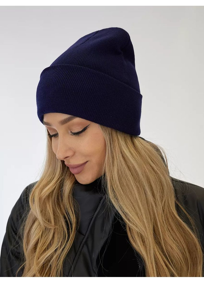 Молодежная двухслойная шапка бини Шорт No Brand Шапка біні шорт лопата (341083833)