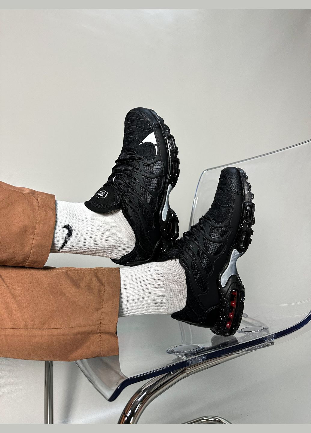 Чорні Осінні кросівки чоловічі nike air max terrascape "black metalic" | найк аір макс чорні No Brand