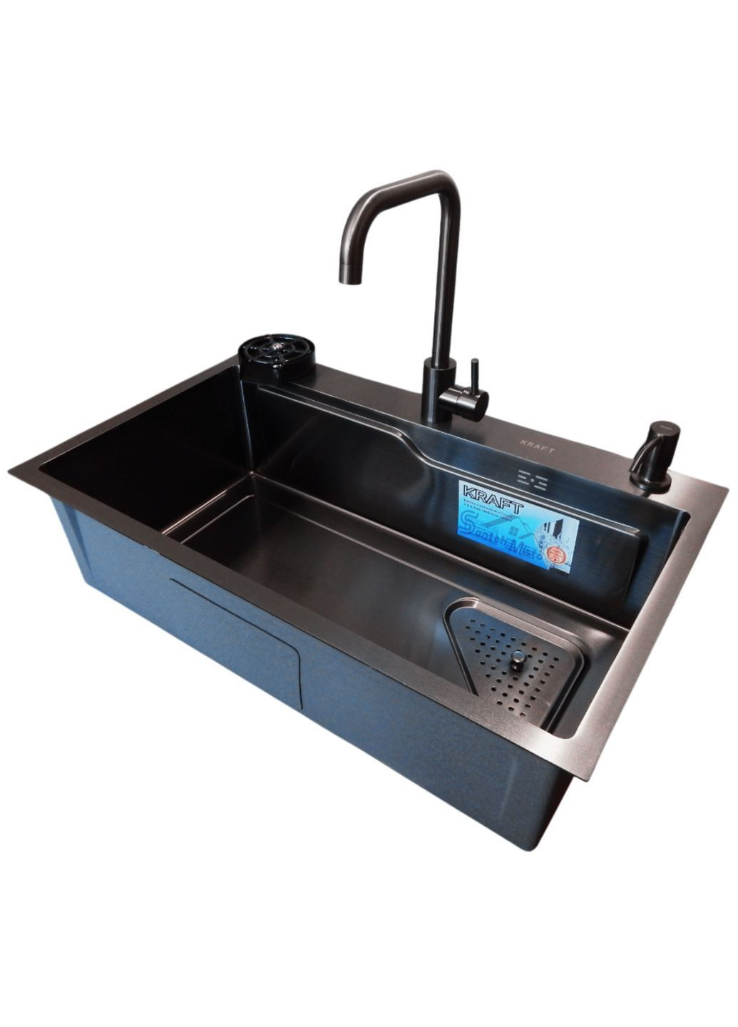 Комплект кухонної мийки HM 7546 NANO BLACK Kraft (369720152)