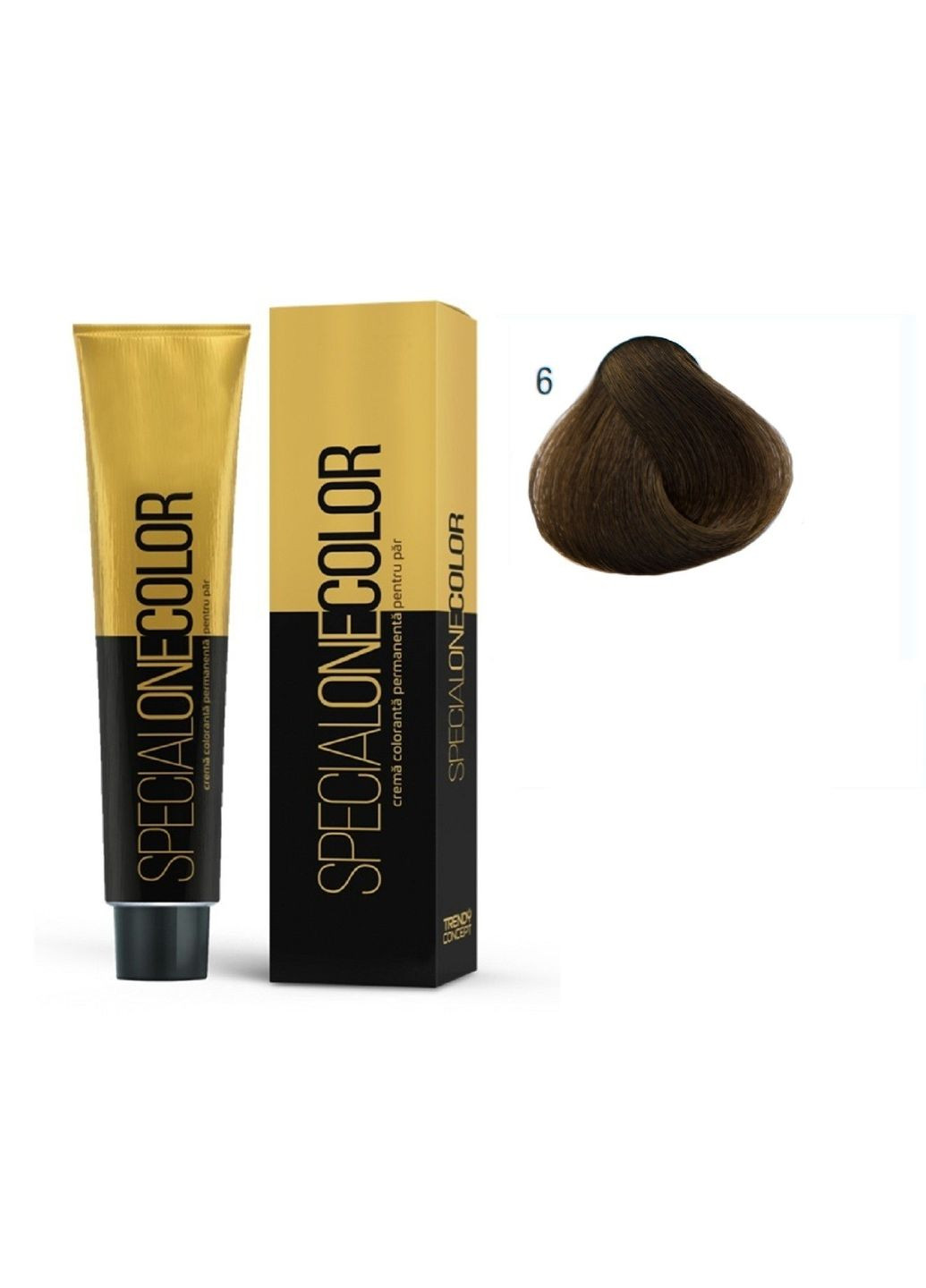 Крем-краска амиачная 6 DARK BLONDE 60 мл SPECIALONECOLOR Trendy Hair (362356503)