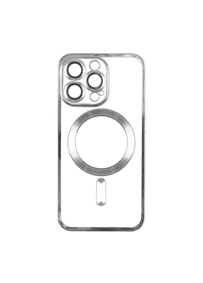 Чохол TPU Metallic with Magsafe з закритою камерою для iPhone 14 Срібний Wave (293504609)