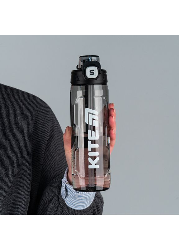 Пляшка для води " " /K25-1211-1/ 800 мл, чорна, сіра (1/12/48) Kite (367752527)