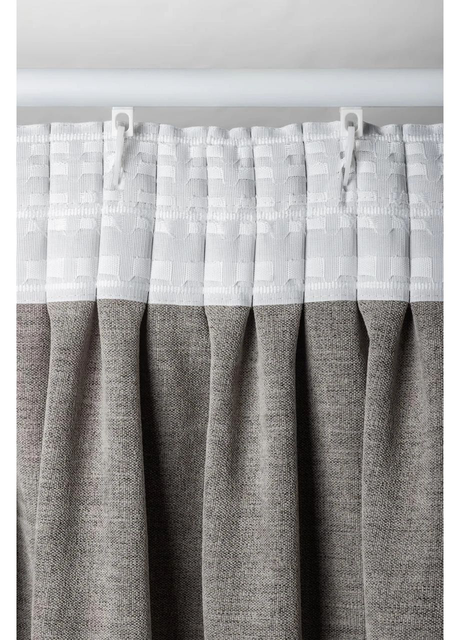 Штори з матового шенілу 2шт 4м х від 2,5м до 3м HYGG (370367326)