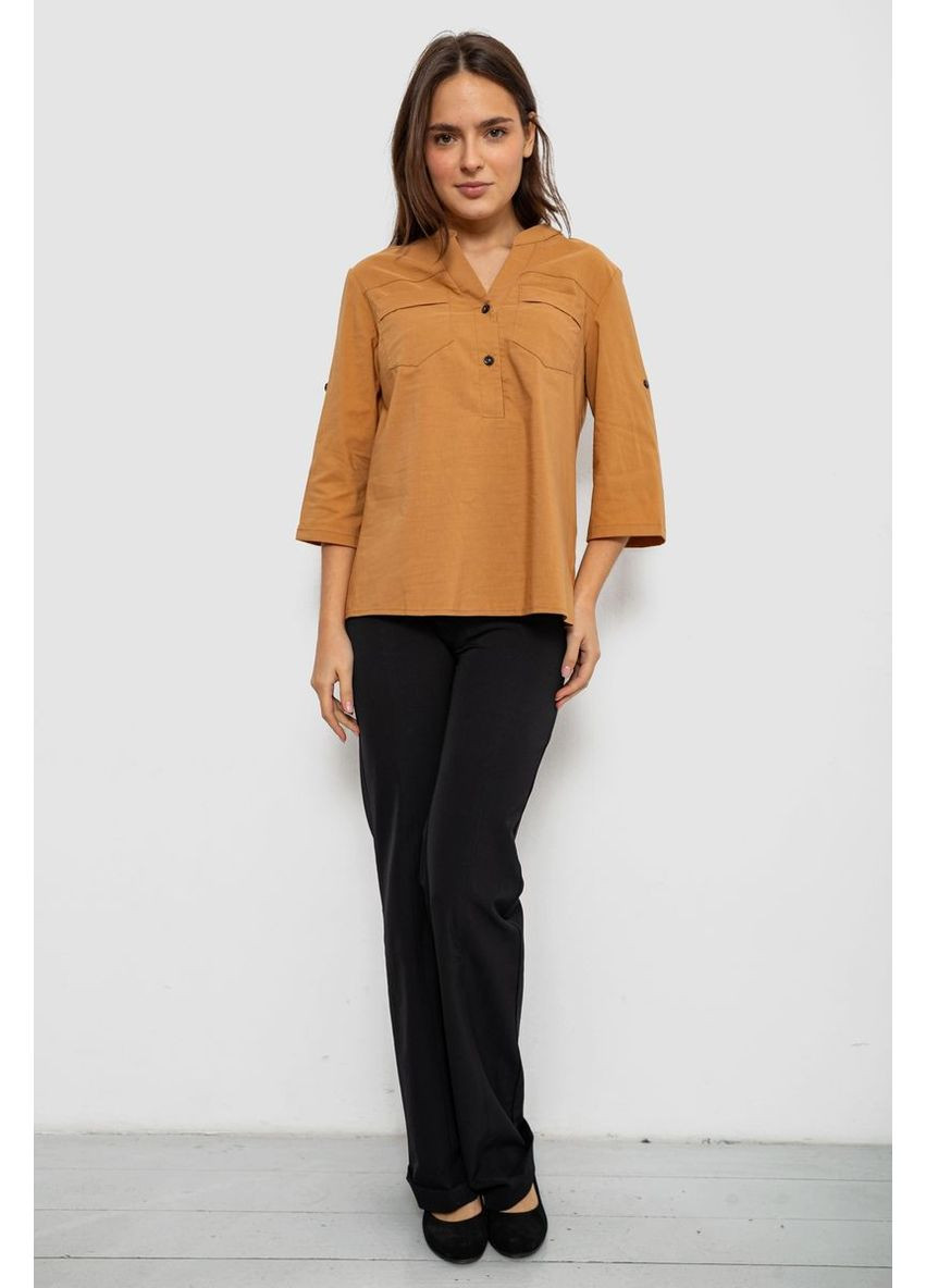 Коричнева блуза однотонна,, 230r96 Ager