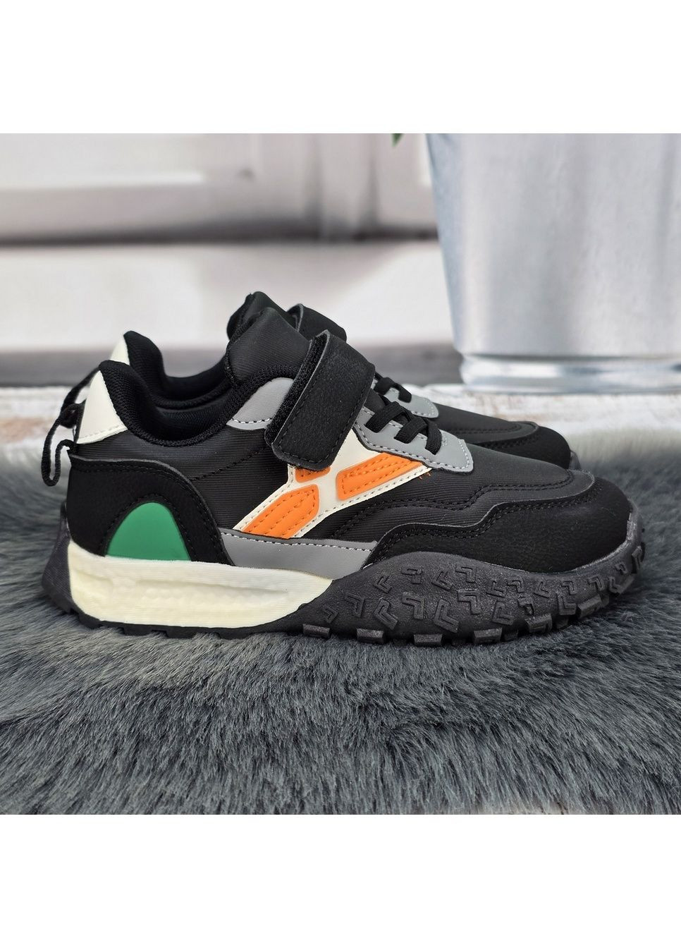 Черные демисезонные кроссовки подростковые Kimboo