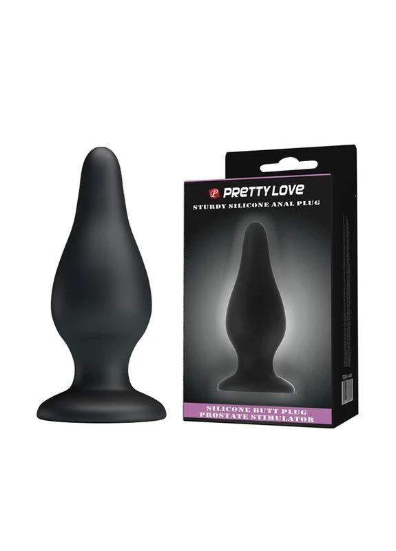 Анальна пробка Sturdy Silicone Anal Plug Чорна LyBaile (282708730)