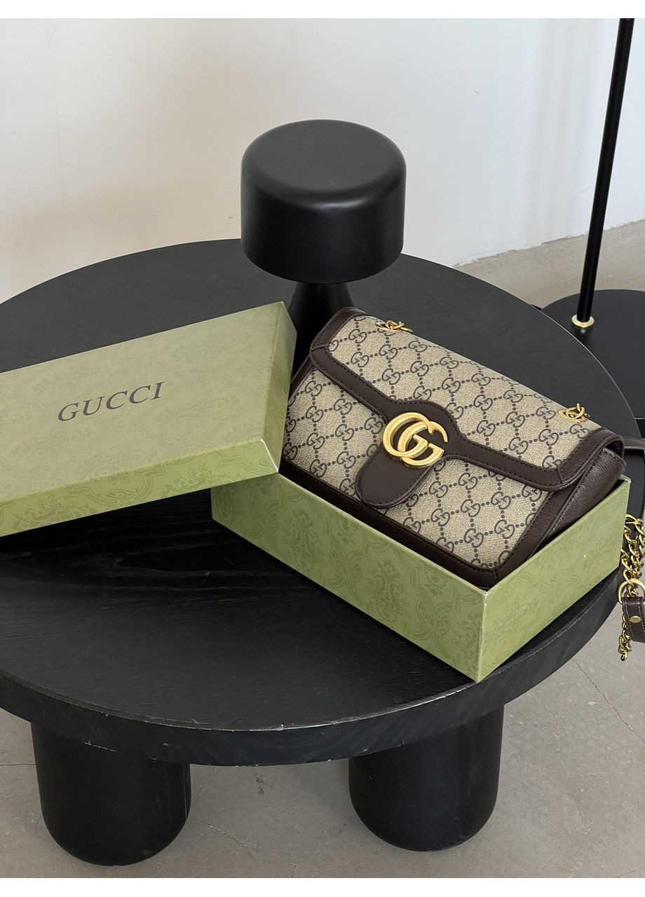 Сумка жіноча Marmont шоколадний крос боді через плече No Brand (369935338)