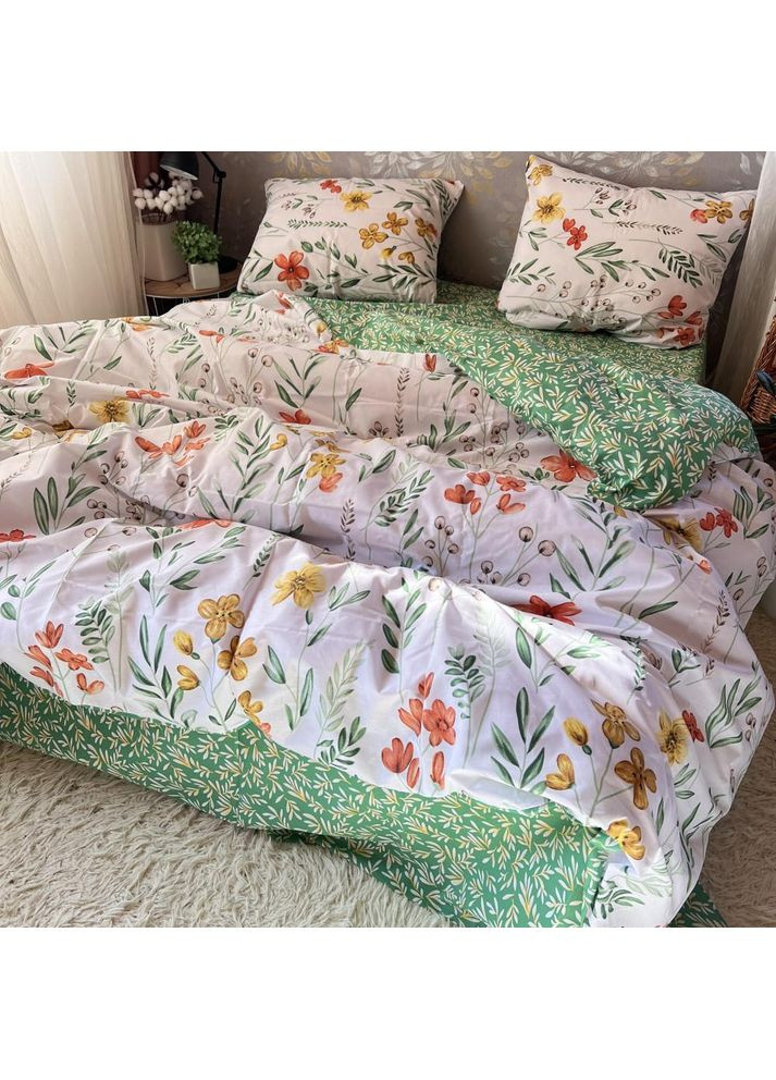 Постельное белье хлопковое Альфийка Двуспальное 180 x 220 Бязь Белое 70 х 70 No Brand (364117721)