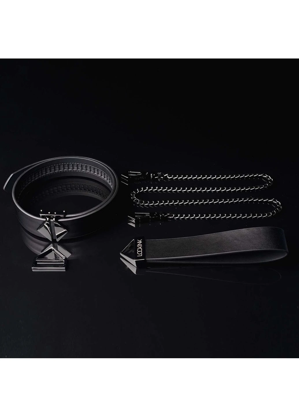 Поводок с петелькой серебристого цвета Tied Collar with Leash Set Lockink (382853209)