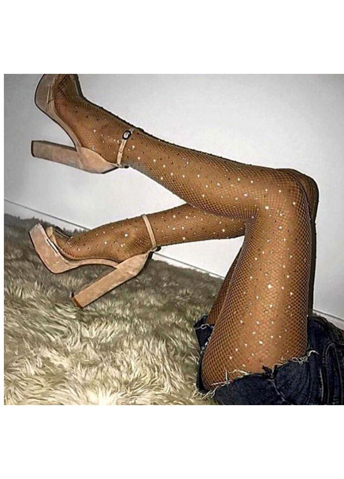 Идеальные колготки со стразами. S-M Карамель No Brand (368892575)