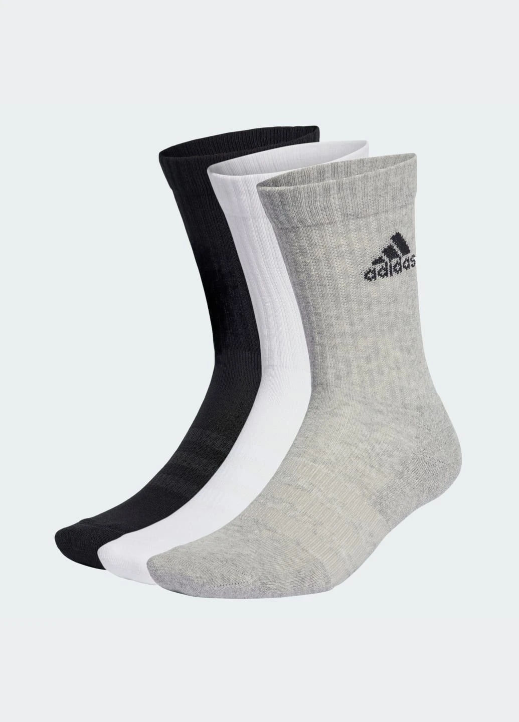 Серые три пары носков cushioned crew adidas логотипы (402887326)