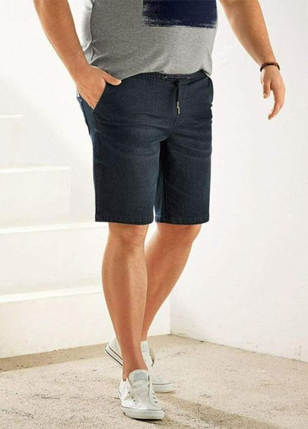 Шорти джинсові бермуди чоловічі батал Livergy (332534699)