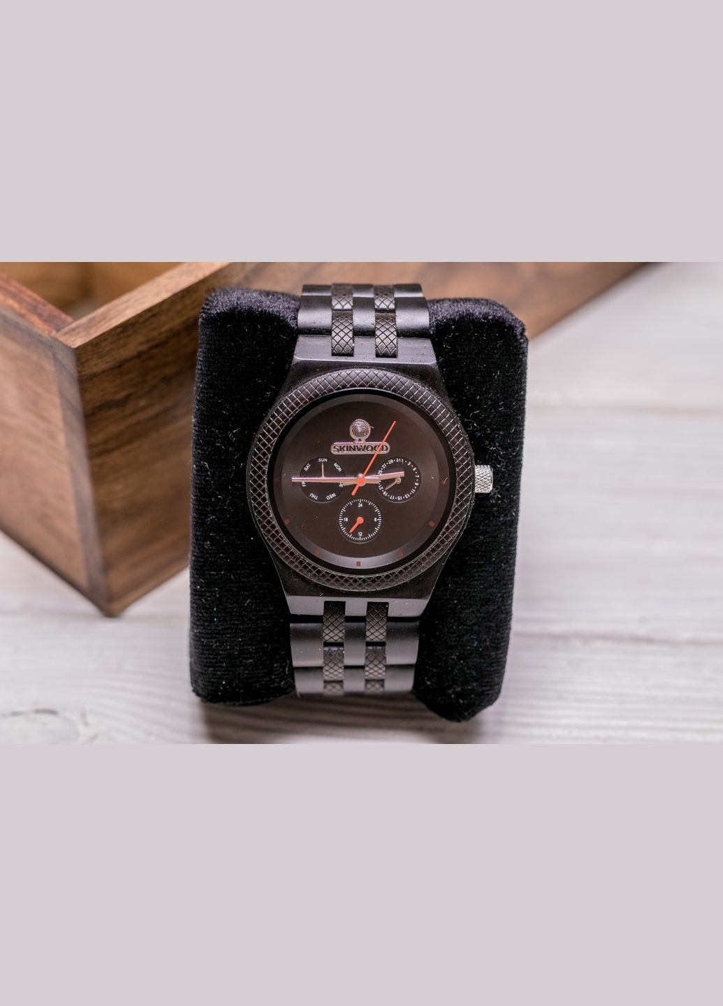 Коробочка для годинників з дерев'яною кришкою 10 EcoWalnut (295266142)