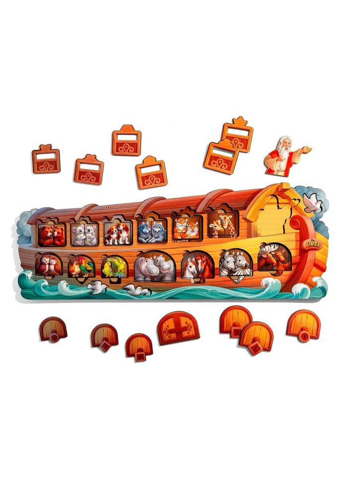Развивающий пазл-вкладыш "Ноев ковчег" PSD275 с фоном No Brand (330601768)