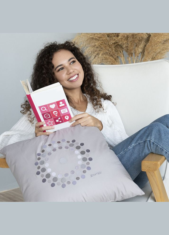 Подушка декоративная 50х50 - Rain Energy с вышивкой светло IDEIA (315146388)