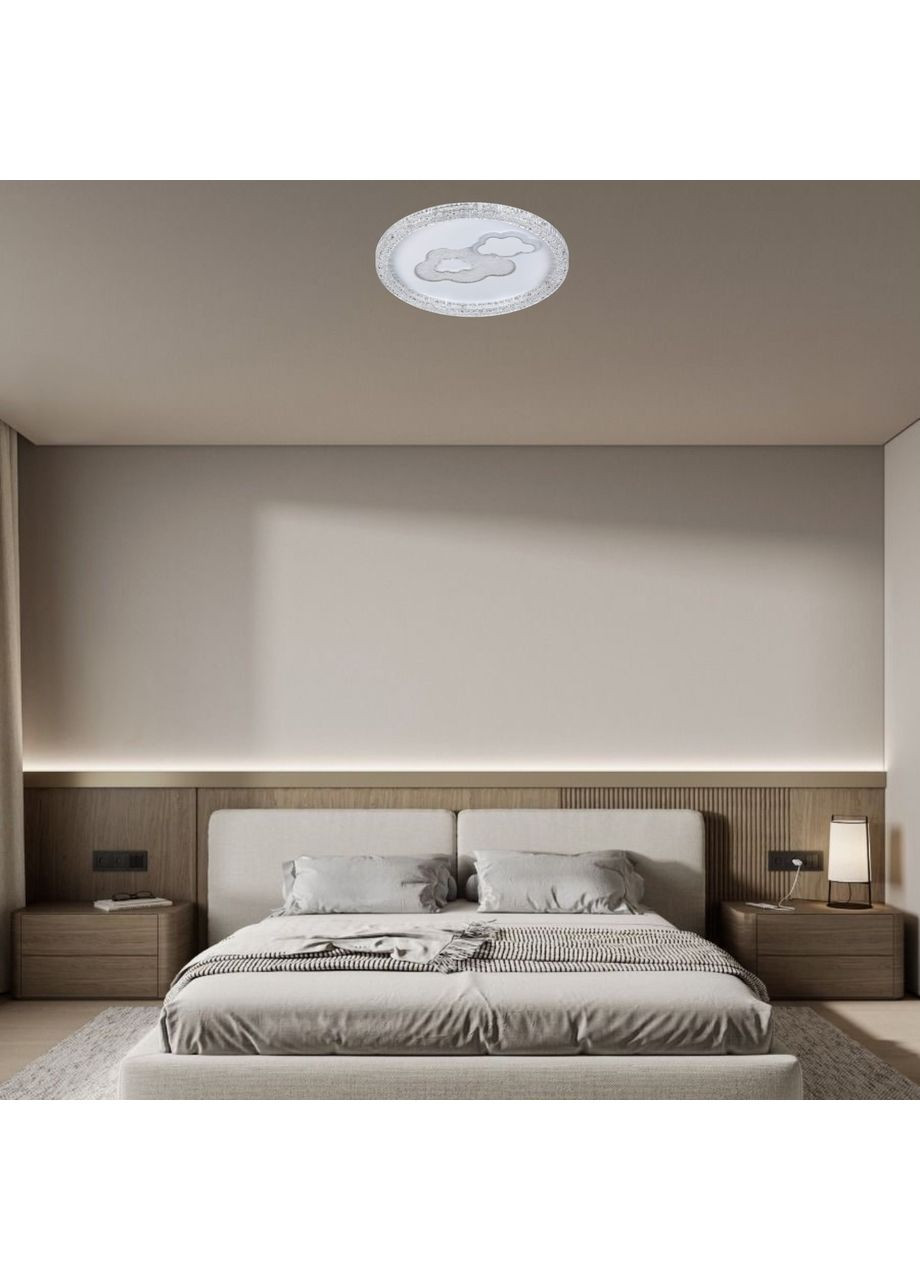 Потолочная led люстра 70W 48см с облачками (87-5154C WH) No Brand (370070890)