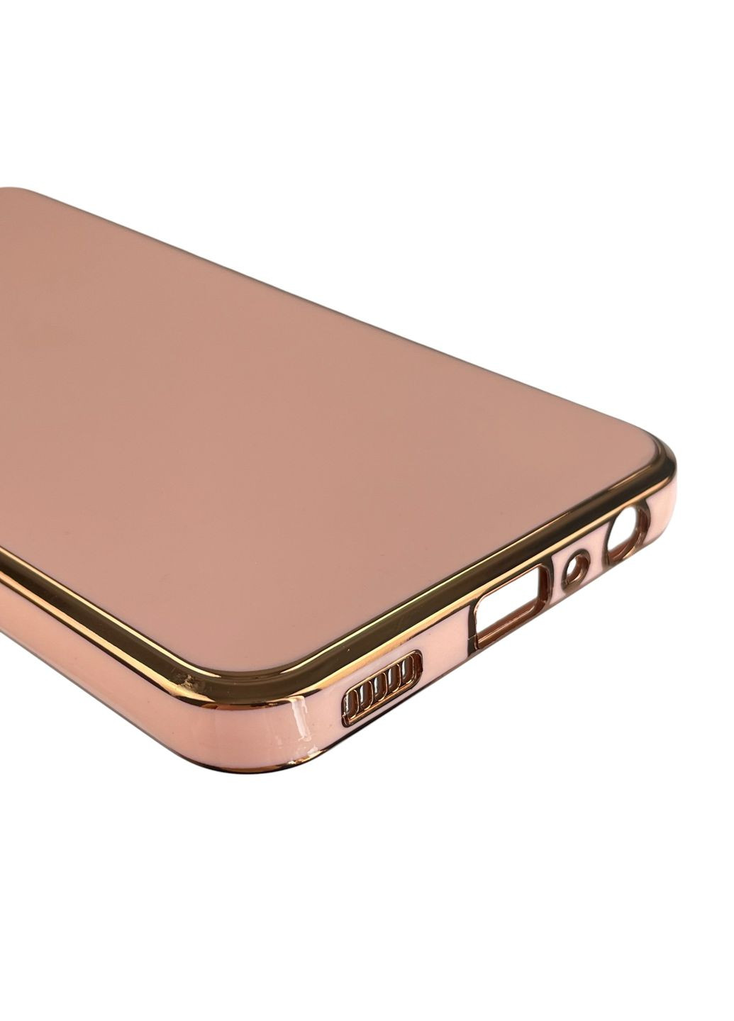 Чехол для Galaxy A03 Core SM-A032F с золотой окантовкой с защитой камеры на самсунг а03 кор пудровый Samsung (366020916)