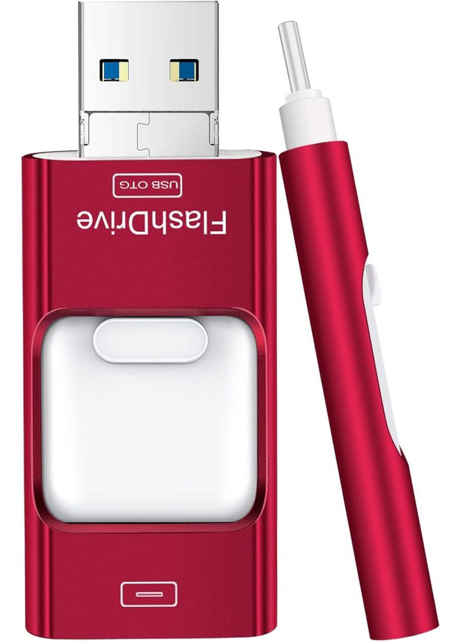 Флеш-накопитель ZARMST 4 В 1. 256 ГБ.Флешка для iPhone, iPad, Android, компьютера. Скорость чтения до 80 Мб/с No Brand (364273403)