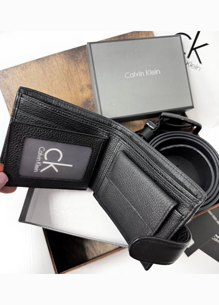 Чоловічий подарунковий набір ремінь і портмоне дерев'яній коробці (451) No Brand (322156851)