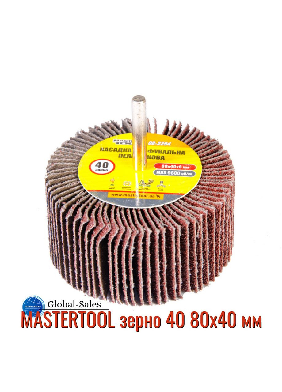 Круг лепестковый в оправке 80 х 40 мм Р40 (08-2294) Mastertool (353493337)