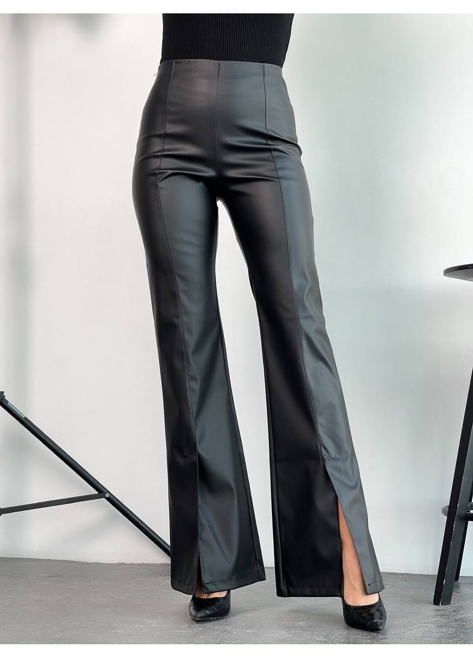 Жіночі лосини з еко-шкіри кльош Osoblyva (362699136)