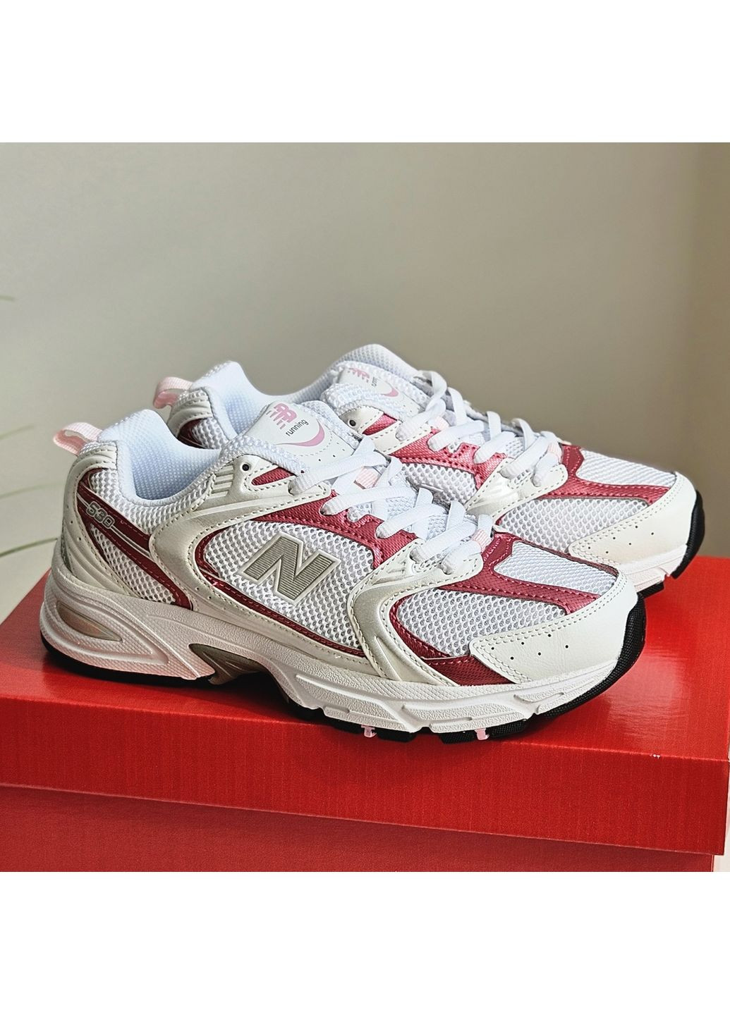 Кросівки жіночі New Balance 530 White Red | Нью Беланс 530 білі No Brand білі демісезони (362894470)