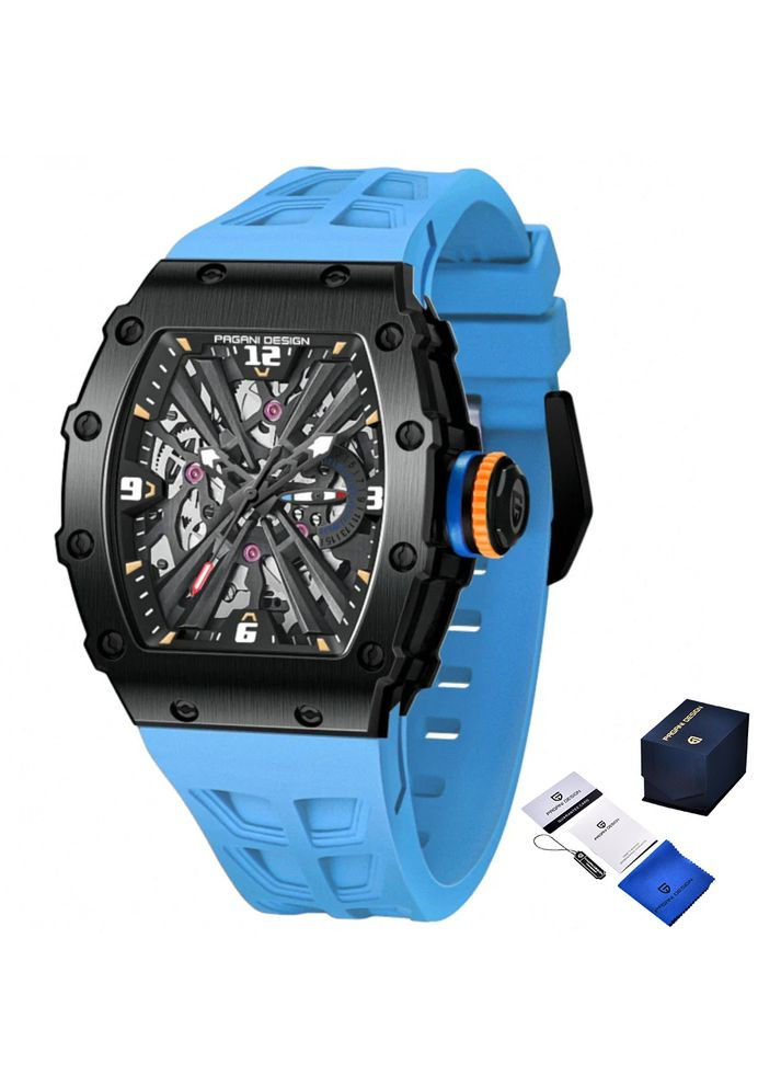 PD-1738 Black-Blue кварцевый спортивный, сasual Pagani Design (342323261)