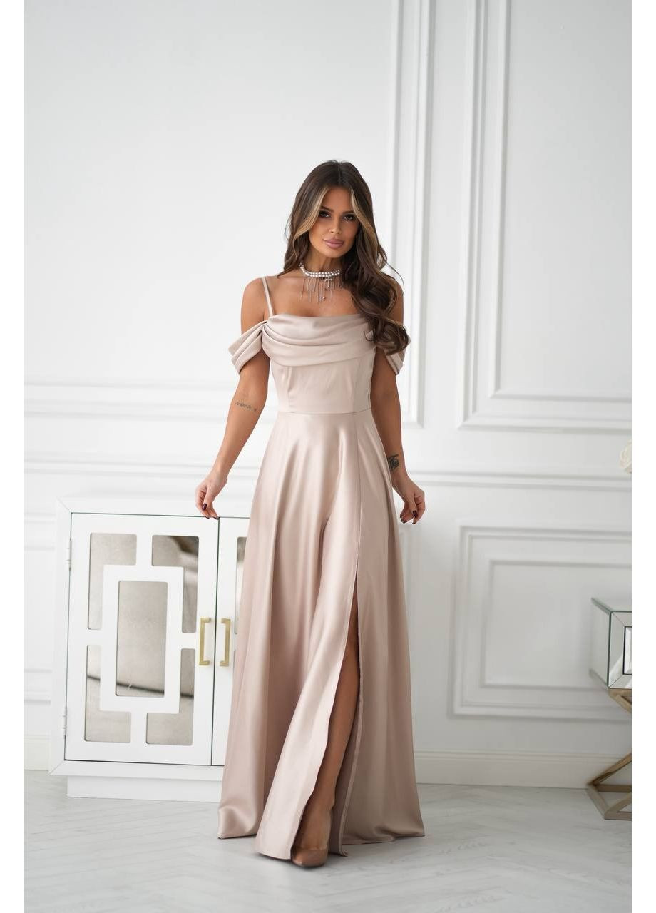 Бежева сукня, колір бежевий Fashion