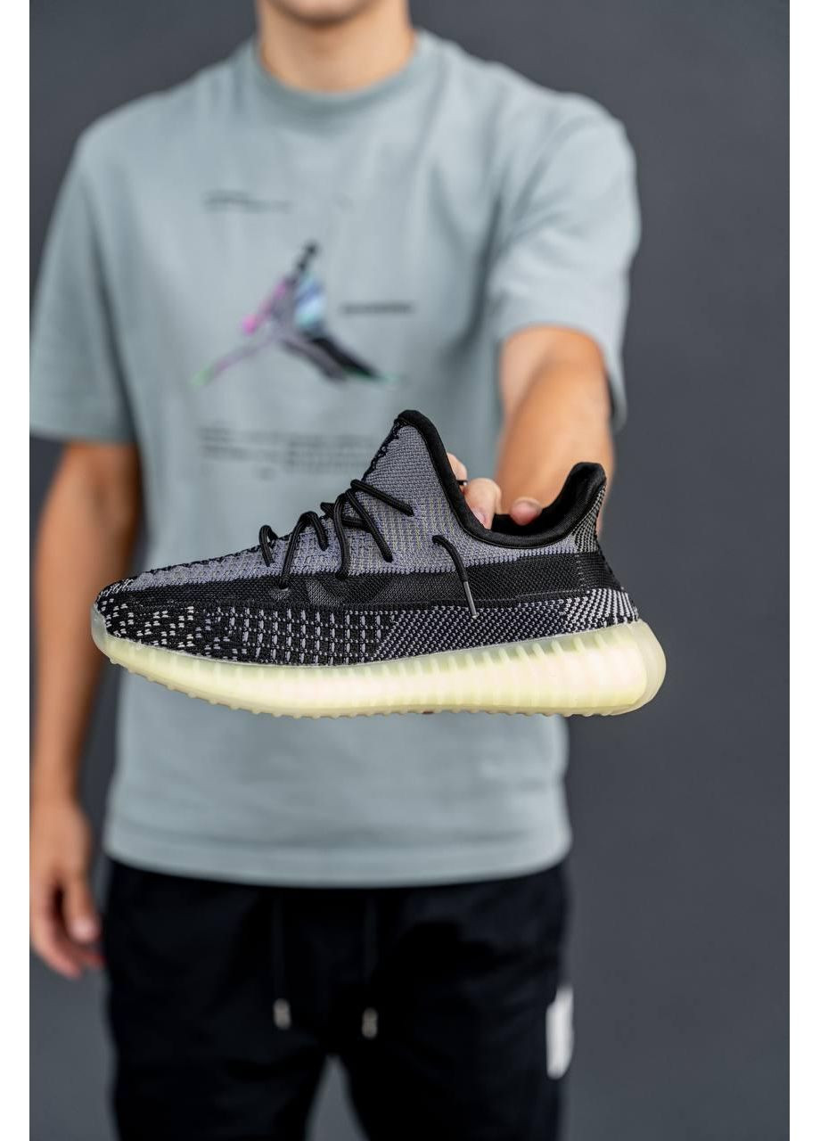 КРОСІВКИ ЖІНОЧІ ADIDAS YEEZY BOOST 350 V2 BLACK GREEN REFLECTIVE АДІДАС ІЗІ БУСТ No Brand сірі демісезони (367174770)