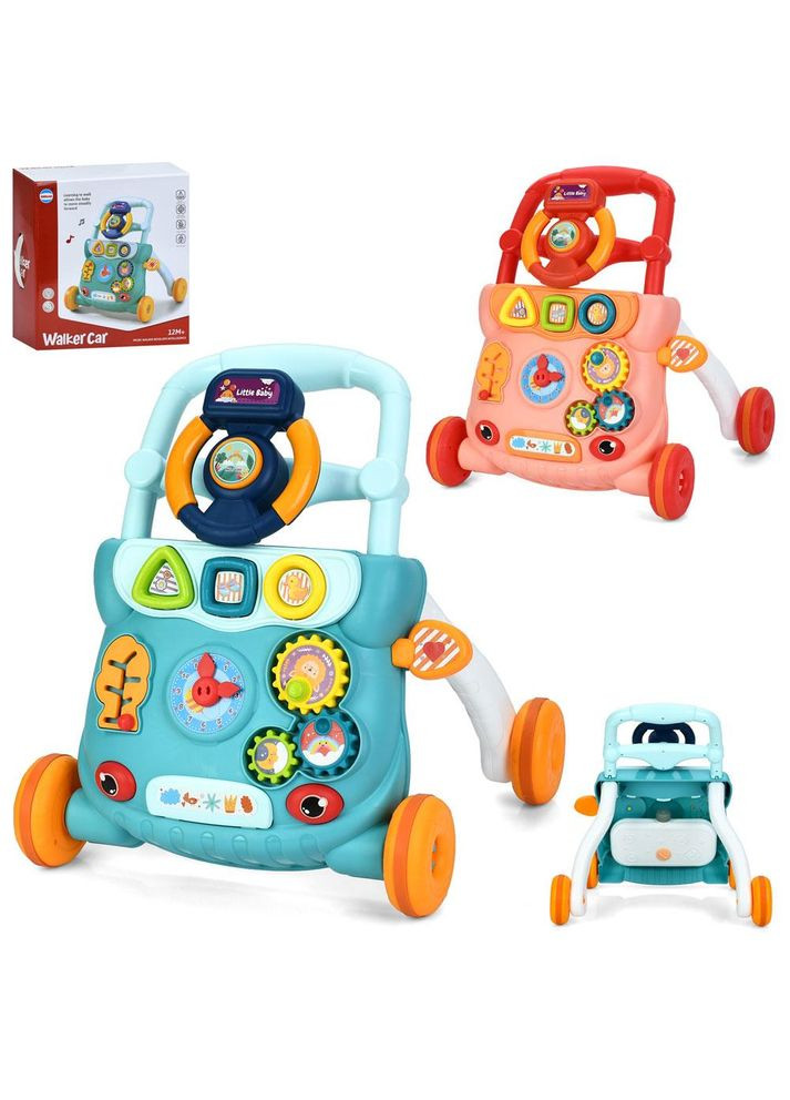 Каталка-ходунки с сортером, шестернями, рулем, свет и звук (888Q) No Brand (360739952)