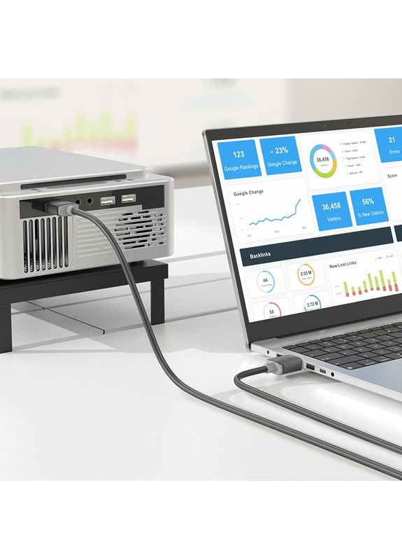 Кабель HDTV 2.0 male-to-male 4K HD data cable(L=2M) Black (6931474799395) Hoco US08 (372680936)