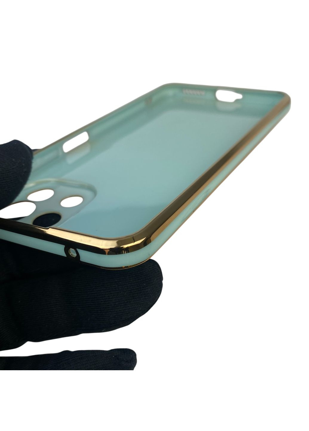 Чехол для Mi 11 Lite 5G NE с кольцом-подставкой с золотой окантовкой на ми 11 лайт не бирюзовый gs1 Xiaomi (366229352)