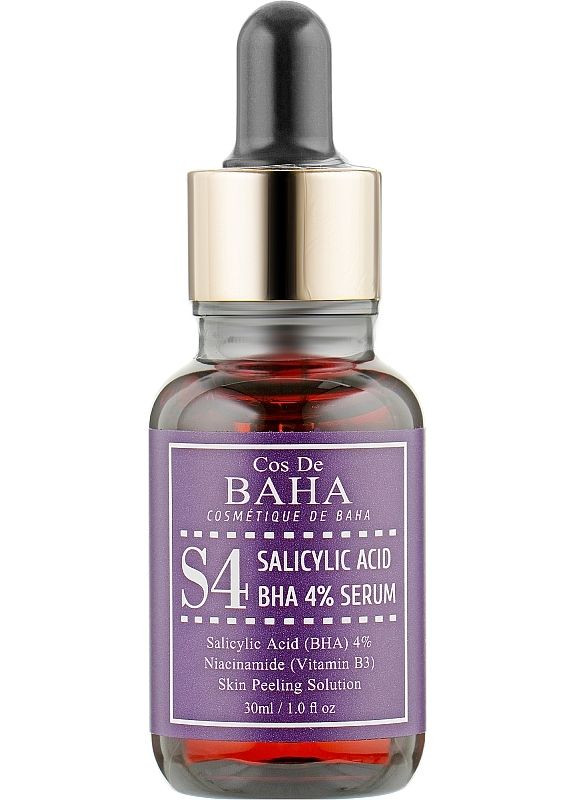 Сироватка-пілінг із саліциловою кислотою 4% Salicylic Acid 4% Serum 30ml (2-992398) Cos De Baha (369792803)