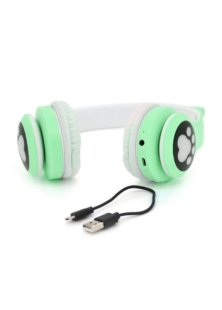 Бездротові навушники з котячими вушками та RGB-підсвіткою VZV 23M. Колір: зелений Cat (364275823)