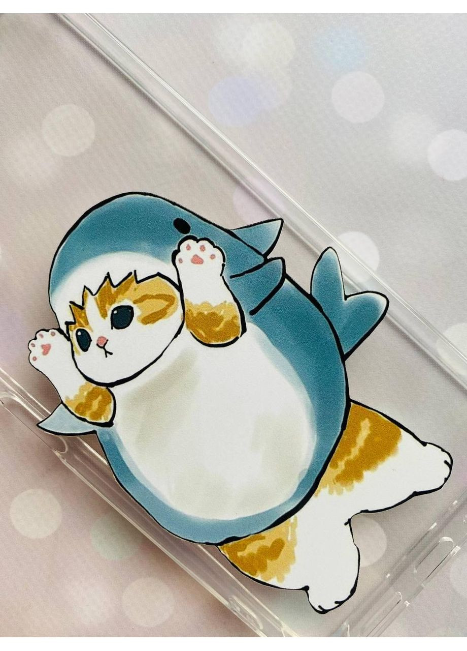 Прозорий чохол на Motorola Moto G72:: Котик акула (принт 379) CASE CONTROL (360700533)