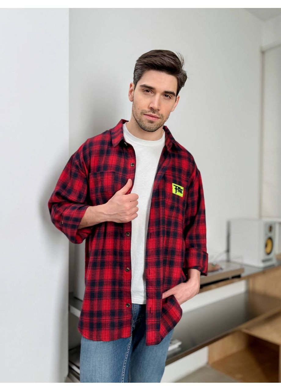 Красная рубашка однотонная GD/GL Модний простір