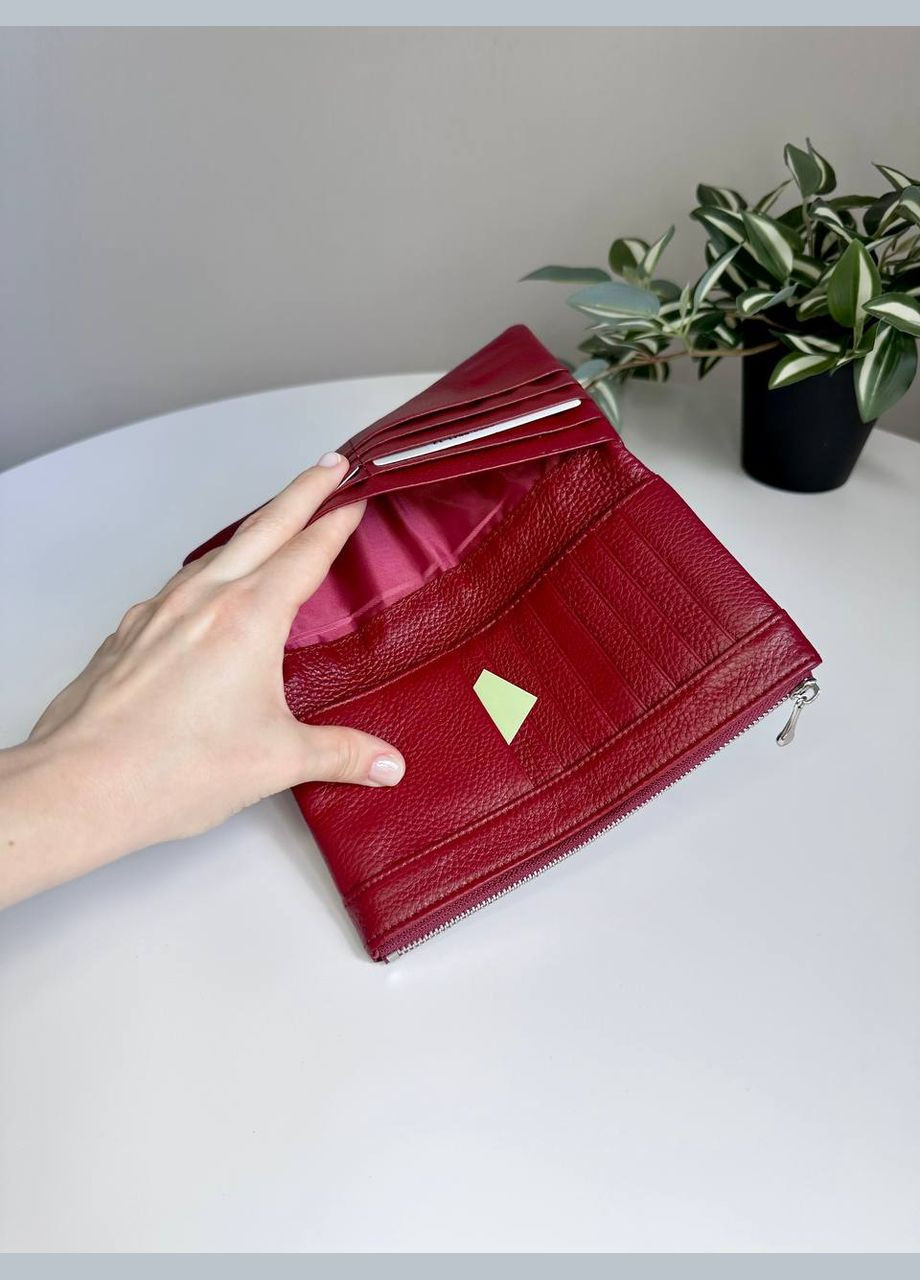 Жіночий шкіряний гаманець купюрниця на магнітах Classic (314900660)