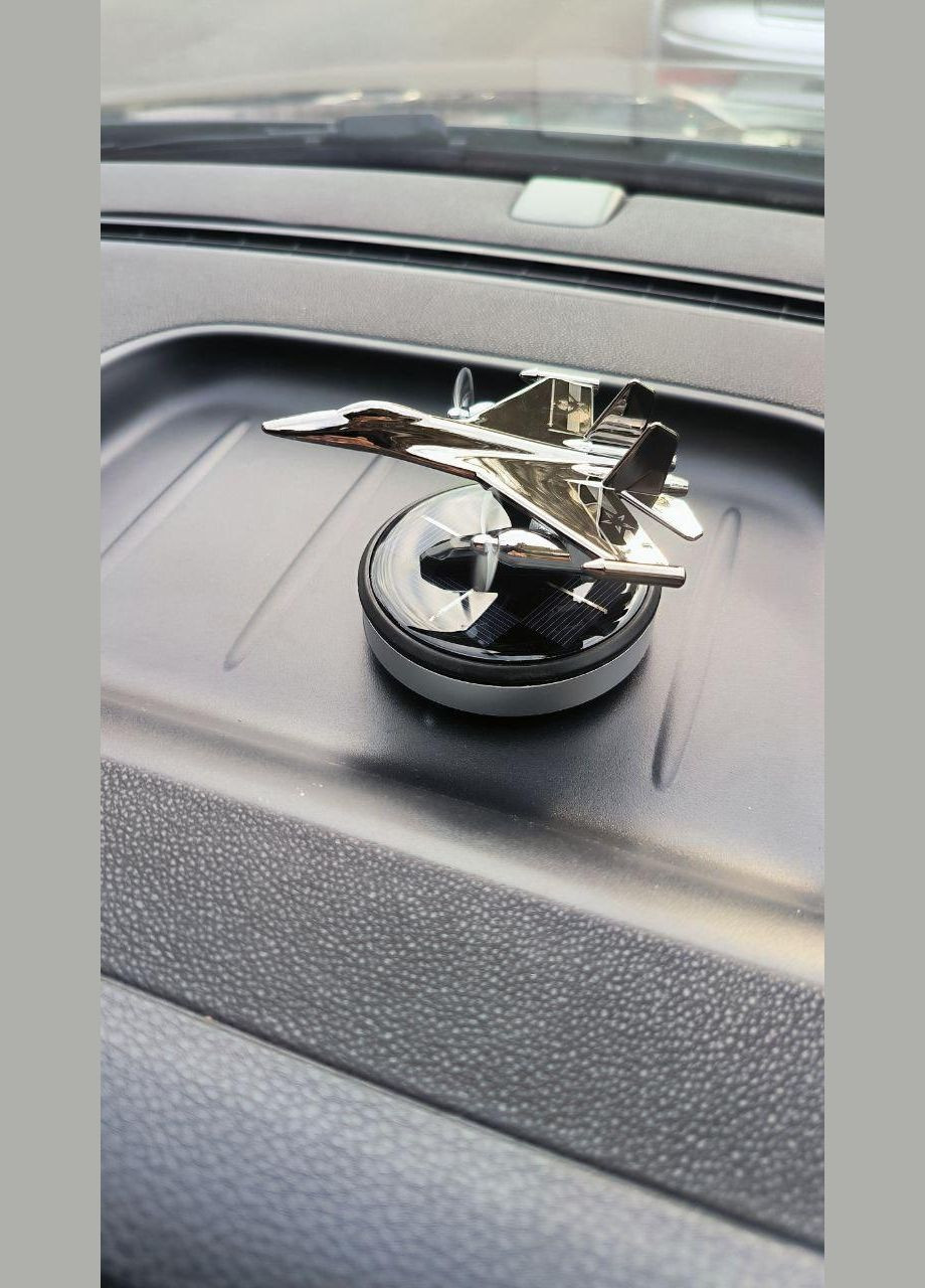 Автомобільний Ароматизатор в машину літак на сонячній батареї срібло No Brand (317565193)