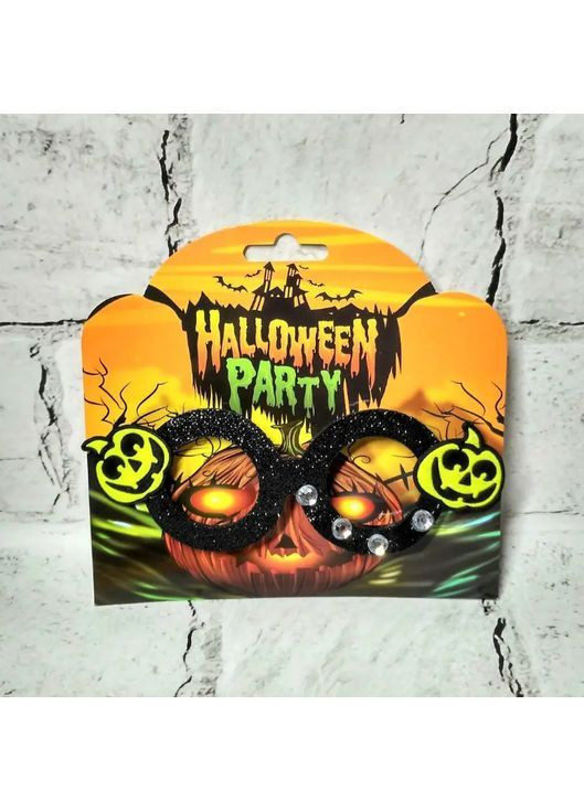 Очки карнавальные Хэллоуин аксессуар Тыква 13х6 см No Brand (362026719)