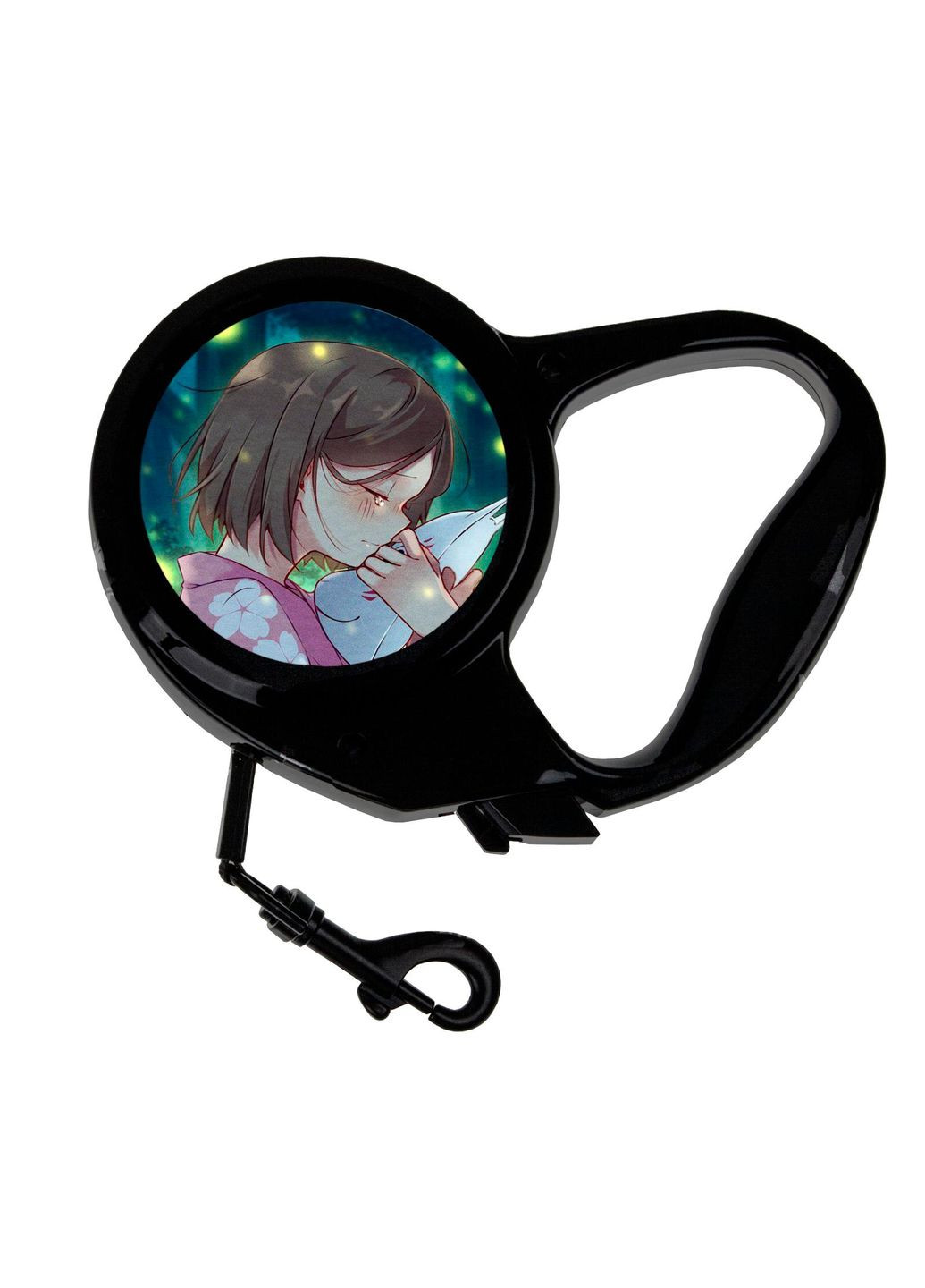 Повідець-рулетка для тварин із принтом Аніме В пошуках божественного рецепта #0001 3 м чорний No Brand (309159976)