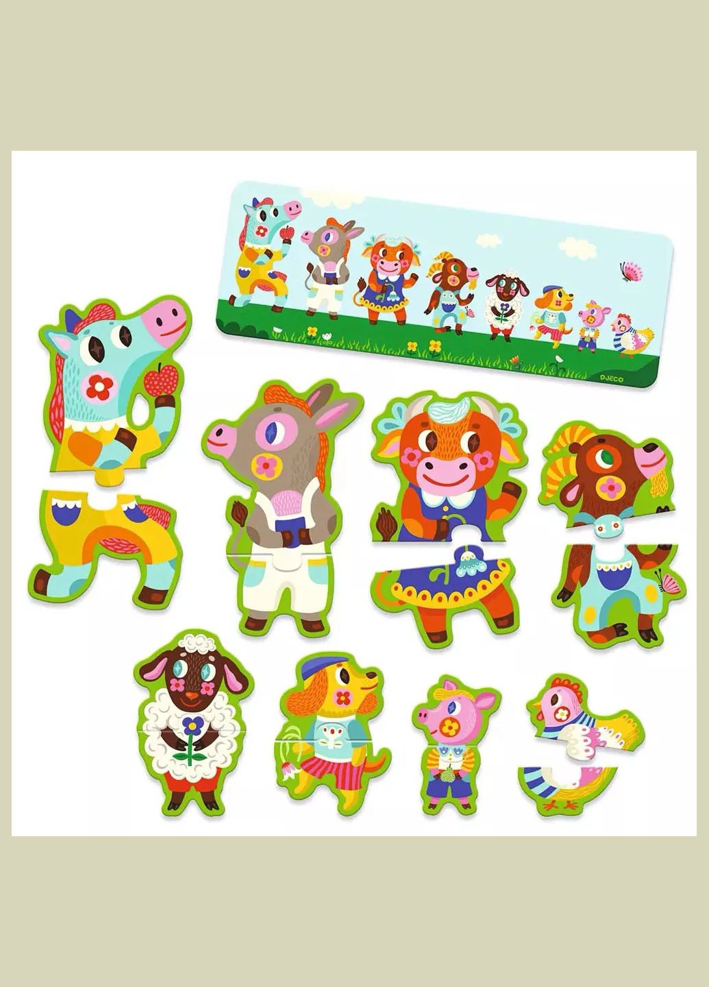 Пазлы Большие и малые на ферме 16 шт (DJ08266) Djeco (333252995)