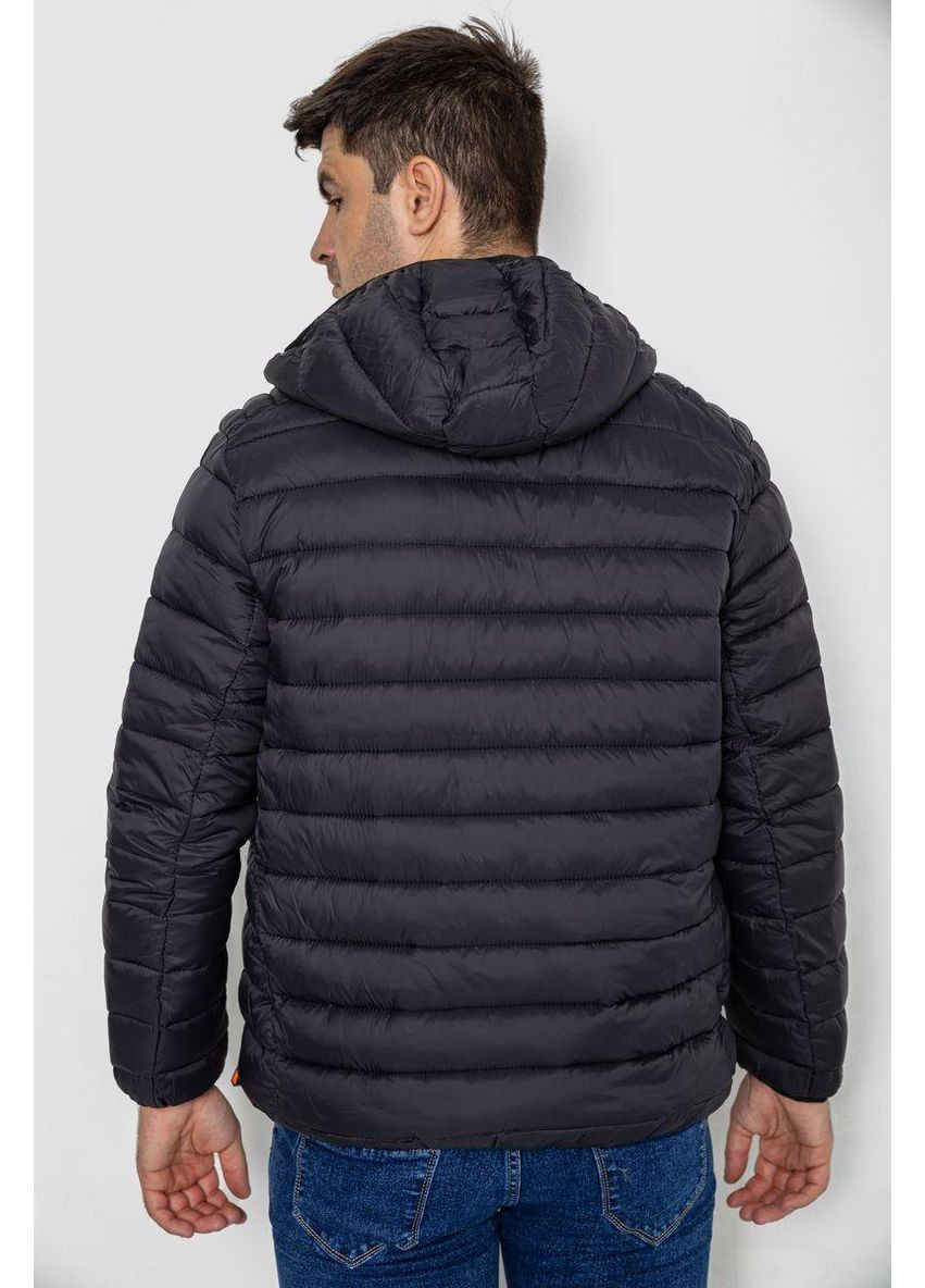Черная демисезонная мужская куртка на синтепоне, 247r5070 No Brand