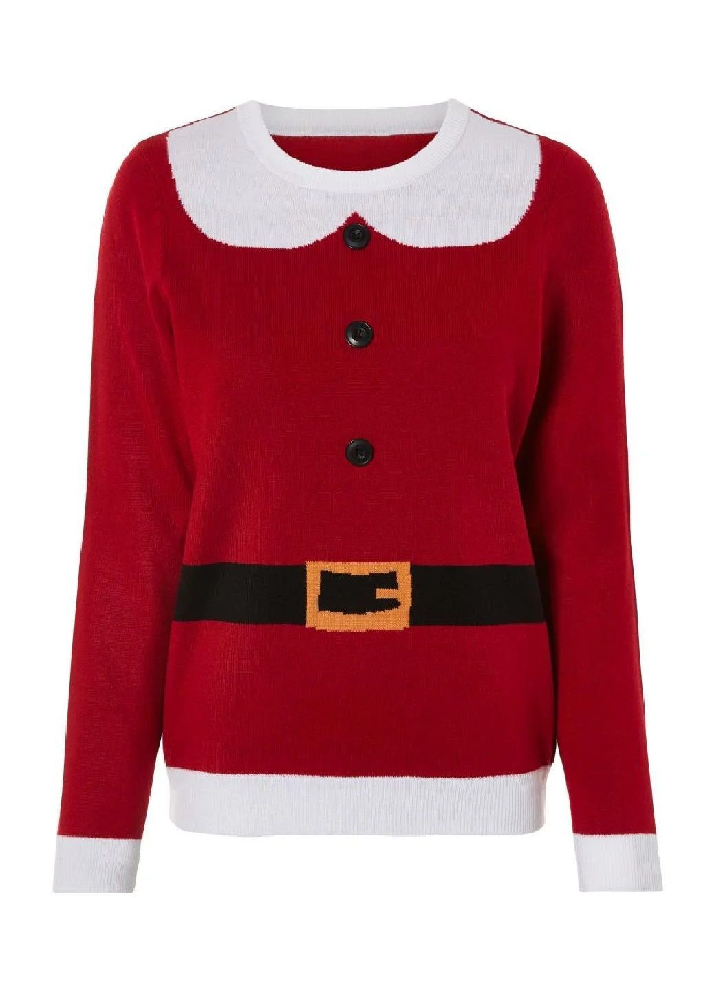 Красный зимний женский новогодний свитер Esmara