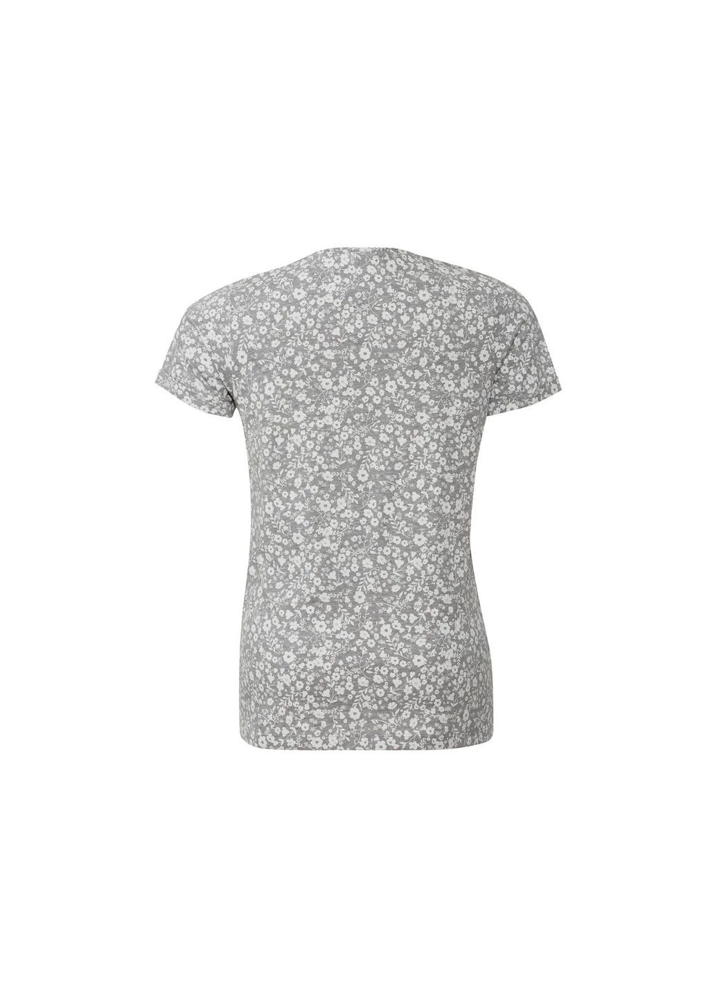 Сіра піжама для годуючих мам (футболка і шорти) для жінки lidl 368057 сірий Esmara